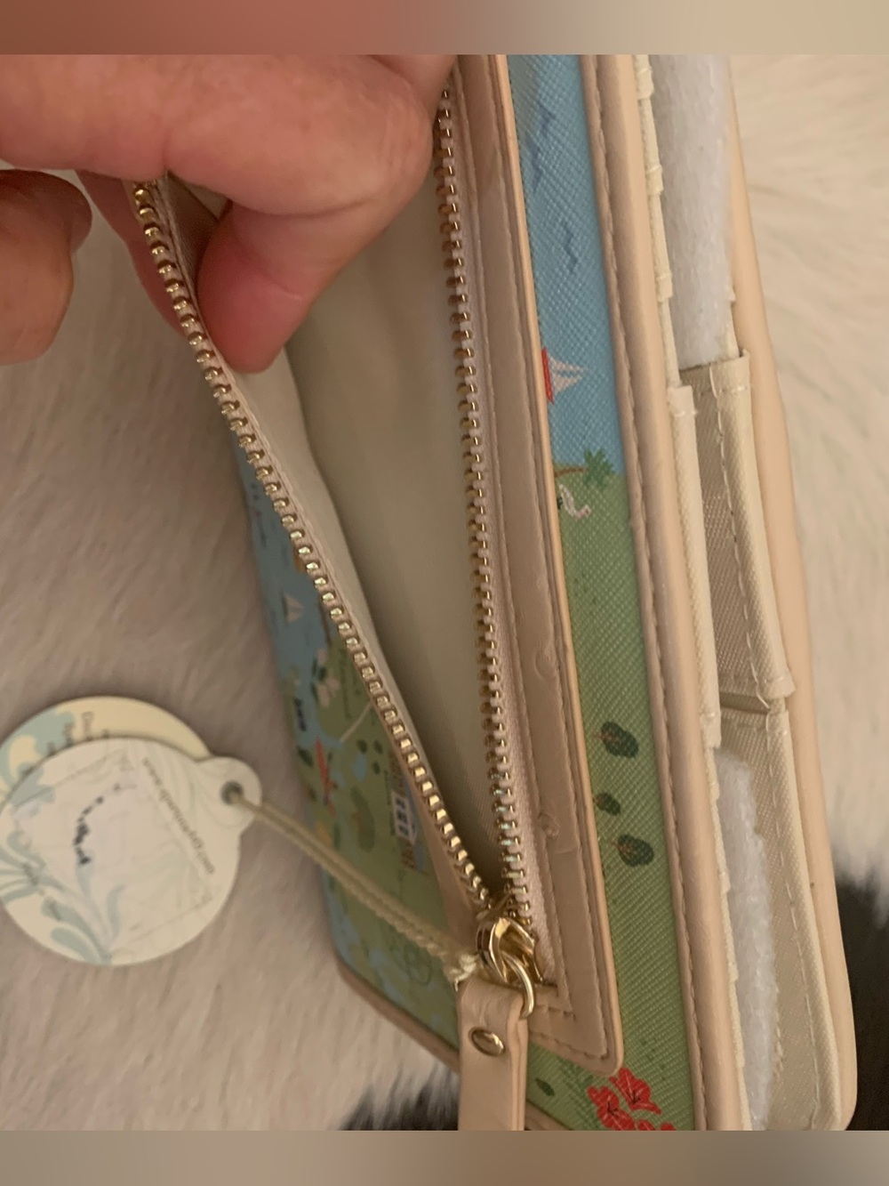 Spartina 449 Carleston map snap wallet NWT - Picture 10 of 16